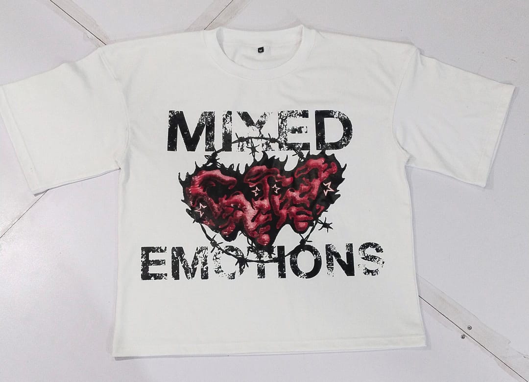 MIXED EMOTIONS CROPPED TEE